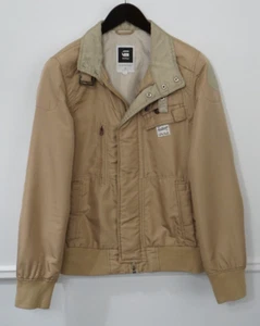 Men G-Star Sandhurst Bomber Jacket Breathable Beige Full Zip Size M VON248 - Picture 1 of 10