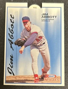 1993 Kraft Singles Superstars Jim Abbott Baseball Card #1/30 Angels Pitcher - Picture 1 of 2