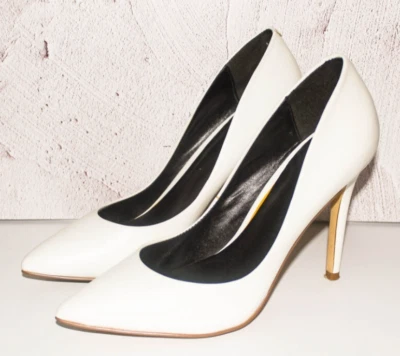 Charles David White Leather Heels - Image 1 of 4