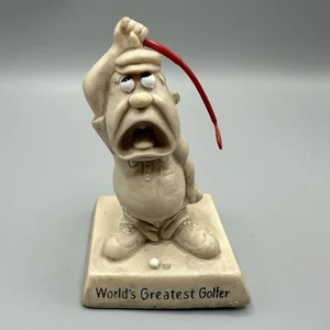 Russ Berrie Co 1970 World's Greatest Golfer Figurine Golf Collectible Statue - Picture 1 of 10