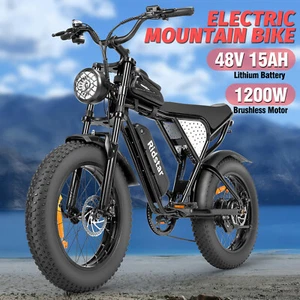 20'' Fat Tire Electric Bike 48V 15Ah 1200W Battery Motor Off-Road E-Bike - Picture 1 of 8