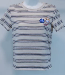 GARAGE Striped T-Shirt with Patches Women's Small, Vintage/Retro Style - Picture 1 of 4