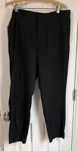 Pantalones de vestir negros ajustados H&M para hombre talla W38 x L 29 frente plano nuevos sin etiquetas - Imagen 1 de 4