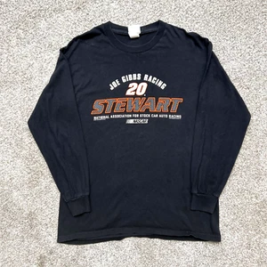 T-shirt vintage Chase Authentics Tony Stewart Nascar uomo grande nera manica lunga - Foto 1 di 12