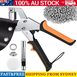 3/8 inch Grommet Tool Kit Eyelet Plier: Handheld Puncher Set with 500pcs - Picture 1 of 24