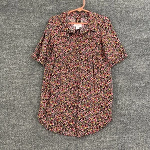 Old Navy Shirt Dress Girls 5T Multicolor Floral Button Up Rayon Tunic Collared - Picture 1 of 7