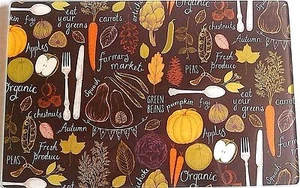 Fall Cutting Board  FARMERS MARKET 11 3/4"X 7 3/4" - Picture 1 of 1