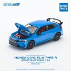 Honda Civic Type R FL5 Boost Blue Pearl 1:64 Scale Pop Race PR640067