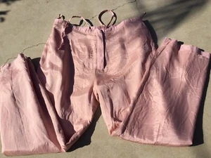 G.M.P. Women 100% Linen Classic fit Viscose lined pant dusty Rose size XL - Picture 1 of 16