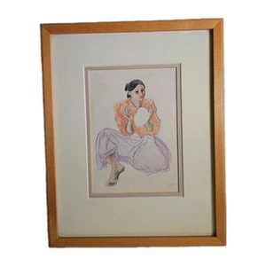 RC Gorman "Bread Maker" Framed Ceramic Tile Art – Signed Print – 11.5” x 9.5” - Picture 1 of 10