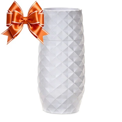 Jarrón blanco más inteligente resistente a impactos con cuidado floral de 10 pulgadas de amaranto Foto 1 de 4