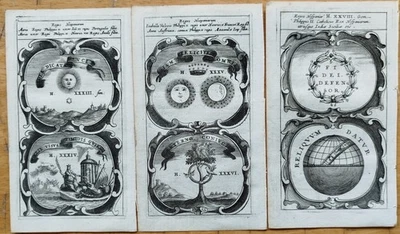 3 Kupferstiche Typotius Emblemata Original Emblem (C) - 1666 - Bild 1 von 3