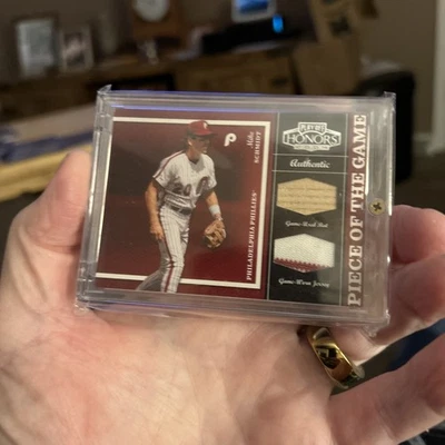 Camiseta deportiva Donruss Playoff Honors 2004 juego usado juego de murciélago usada Mike Schmidt 48/50 Foto 1 de 2