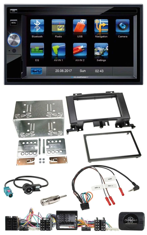 Blaupunkt SD Bluetooth 2DIN MP3 USB Lenkrad Autoradio für Mercedes Sprinter Audi - Bild 1 von 4