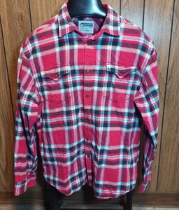 Mountain Khakis Flanellhemd rot kariert weiß Large Herren Jackson Hole Wyoming - Bild 1 von 4