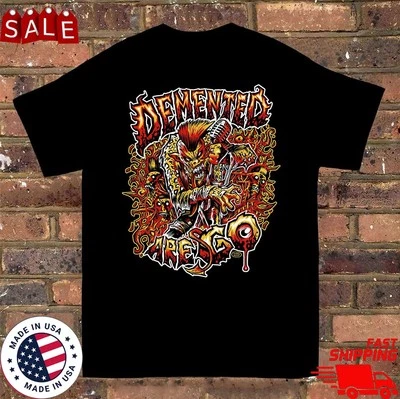 DEMENTED ARE GO Band Punk Skull Graphic T Shirt Full Size S-5XL BH1738 - Image 1 of 3