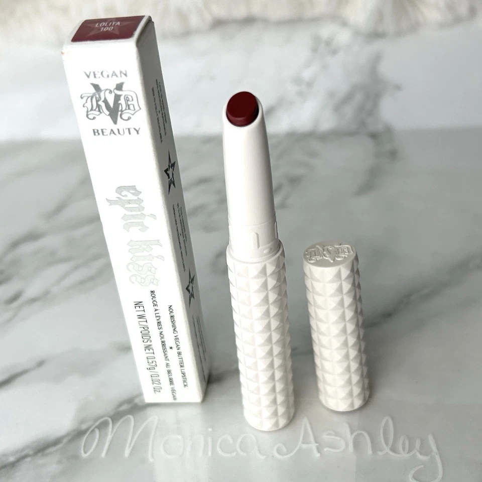 KVD Epic Kiss Nourishing Vegan Butter Lipstick 100 LOLITA Travel .02 Oz Box