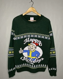 Fallout Vault Tec Ugly Christmas Weihnachtspullover Pullover Numskull Gr. M Grün Gaming - Bild 1 von 6