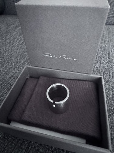 Anello Pollice Fessurato Rick Owens Palladio Taglia 64 Nuovo con Scatola e Sacchetto Offerta Finale!