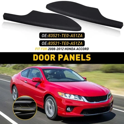 Pair Fit For Accord Coupe Side 45150 Honda Door Armrest Panel ( Black Leather ) - Image 1 of 4