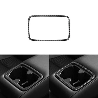 Carbon Fiber Interior Rear Watercup Panel Cover Trim For Toyota Camry 2012-2014 - image 1 of 4
