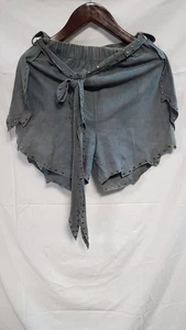 PHILOSOPHY DI LORENZO SERAFINI graue Designer Ledershorts Größe UK 10 - Bild 1 von 18