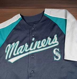 Vintage Seattle Mariners Baseball Jersey Mens Large Dynasty Series Official MLB - Picture 1 of 10