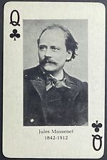 Jules Massenet French Composer Vintage Single Swap Playing Card Queen Clubs