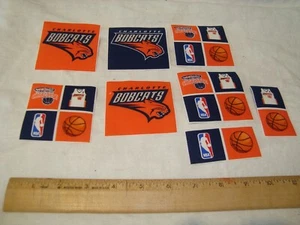 Charlotte Bobcats Basketball NBA Cotton Fabric Iron-On Patches Applique Emblems - Picture 1 of 1