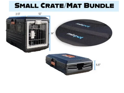 MiraPet Pet Carrier & Crate 21 1/2" Small Collapsible Cat & Dog Crate + FREE Pad - Image 1 of 4