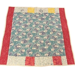 "Manta bebé colcha hecha a mano vintage oveja luna guardería talla 44""x44""" - Imagen 1 de 6