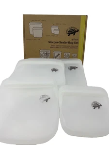Net Zero Co Silicone Sealer Bag Set 4 Pack NEW - Picture 1 of 5