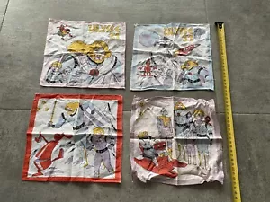 Lot 4 serviettes Ulysse 31 vintage retro mouchoirs collection - Picture 1 of 4