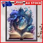 Full Embroidery Cotton Thread 11Ct Printed Moon In A Book Cross Stitch 60X70cm