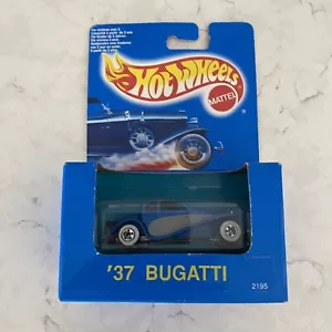 Hot Wheels RARE International Blue Box Card 1990 ‘37 Bugatti 2195 - Picture 1 of 5
