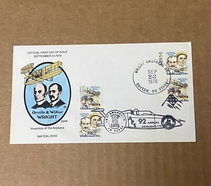 US FDC Collins Hand-Painted #C91-92 Wright Brothers  1978 - Picture 1 of 3
