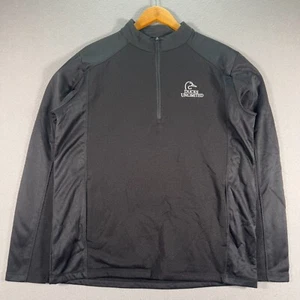 Ducks Unlimited Quarter Zip Sweatshirt Mens Medium Black Hunting Outdoor Warm - Picture 1 of 11