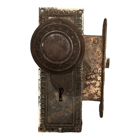 Vintage Door Handle front and back with Doorplate Cover