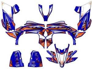 2009-2013 450R/450X (Aluminum Frame EFI) YFZ 450 SURGE Blue Senge Graphics Kit - Picture 1 of 7