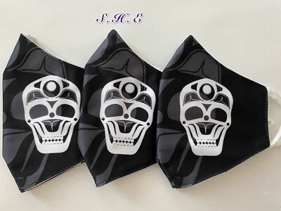 3PCS 3 Layers Face Cloth Mask Reusable Washable Adjustable With 3pc PM2.5 Filter - Image 1 of 4