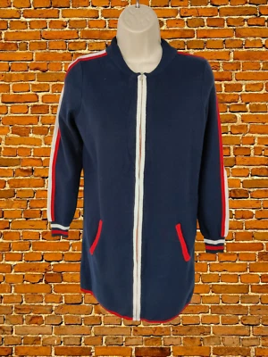 CÁRDIGAN DE MUJER MORGAN DE TOI XSMALL AZUL MARINO PUNTA LARGA CON CREMALLERA y2k JUMPER XS Foto 1 de 4