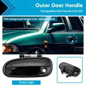 Smooth Black Front Left Outer Door Handle Suitable For Honda Civic EK 1995-2000 - Picture 1 of 7