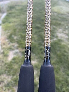 Pair (2) Custom Built “Rods By Raugh” 98 Excellent Casting Baitcast 6’3” Fuji - Picture 1 of 15