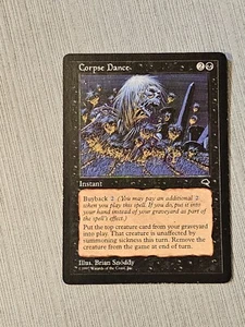 MTG Magic Corpse Dance Tempest LP - LEICHTE SUBTILE FALTE ÜBER KARTE - Bild 1 von 2