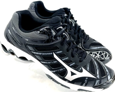 Mizuno Wave Voltage Black Lace Up Athletic Volleyball Shoes Women's US 11 - Image 1 of 4