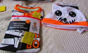 Halloween One Piece Sleeper & Hat Size 18 Months, Glow In The Dark - Picture 1 of 3
