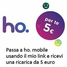 Ho. Mobile Ricarica 5 euro € Gratis ho mobile homobile tim vodafone wind tre ken