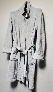 LRL RALPH LAUREN GESTEPPTER DAMEN GRAU FROTTEE SCHLAFMANTEL GR: SMALL - Bild 1 von 4