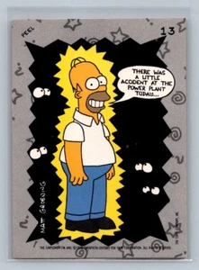 POWER PLANT ACCIDENT Homer Simpson 1990 Topps The Simpsons Sticker #13 C3 - Imagen 1 de 2