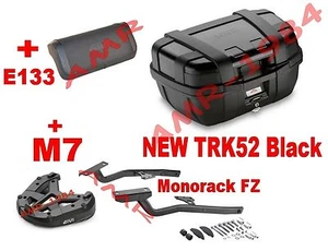 Trunk Case Trk52B Black + Frame 448FZ + M7 Kawasaki Z 1000 2007-2009 + E133S - Picture 1 of 1